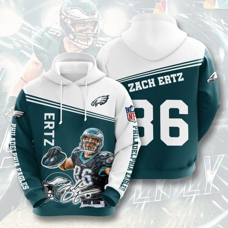 Philadelphia Eagles No1575 Custom Ver 1 All Over Print Hoodie