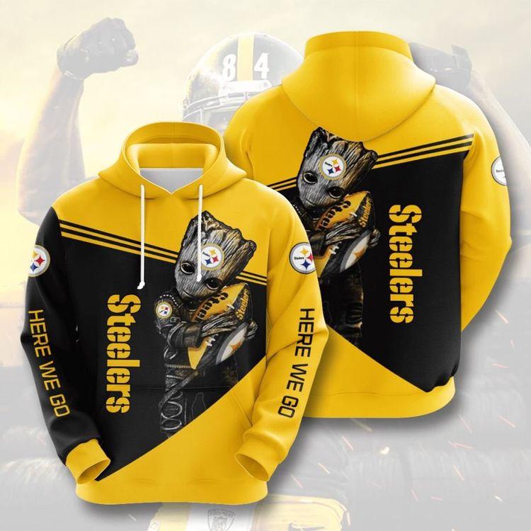 Pittsburgh Steelers No1654 Custom Ver 1 All Over Print Hoodie