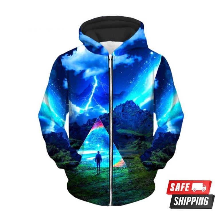 Rainbow Triangle Up 3D Hoodie