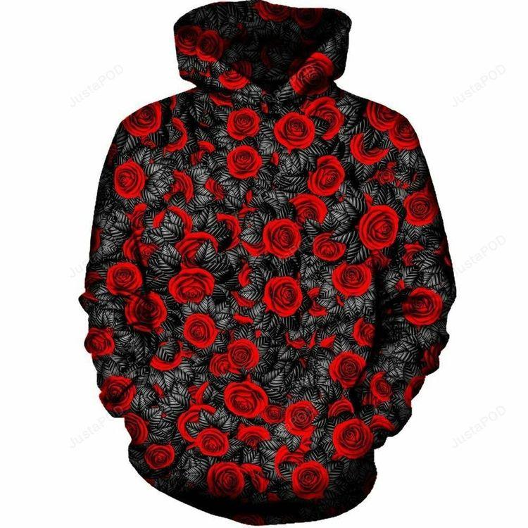 Red Rose 3d Ed Limited 3D Hoodie
