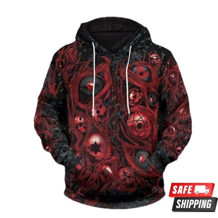 Sharingan Eyes All Over Print Hoodie