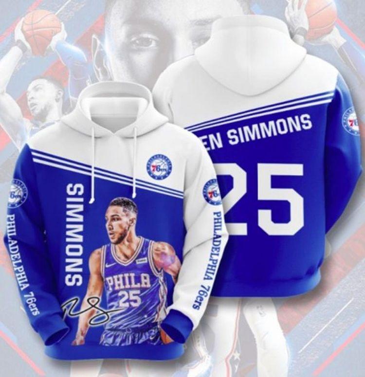 Simmons 25 Blue All Over Print Hoodie