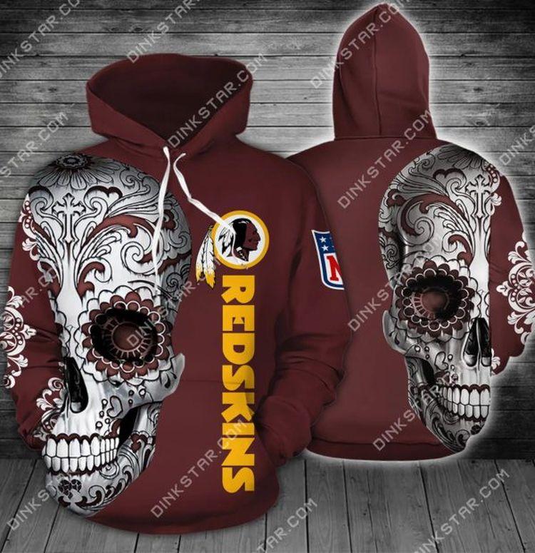 Skull Washington Sport All Over Print Hoodie