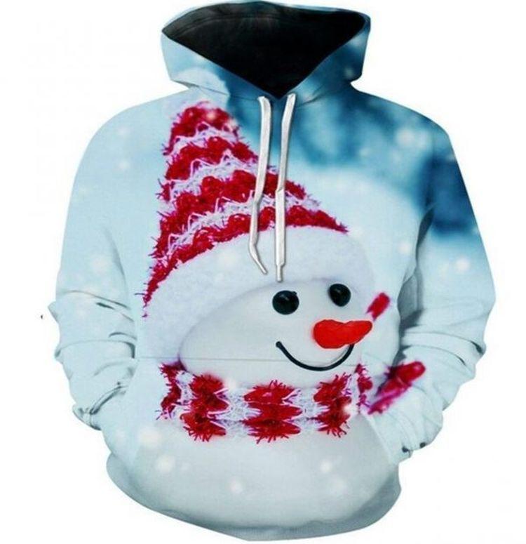 Snowman Blue Popular 3d Printed Sublimation 3D Hoodie