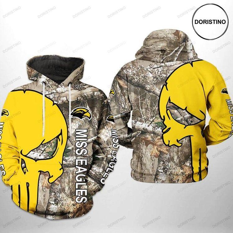 Southern Miss Golden Eagles Ncaa Camo Veteran Hunting Limited 3D Hoodie