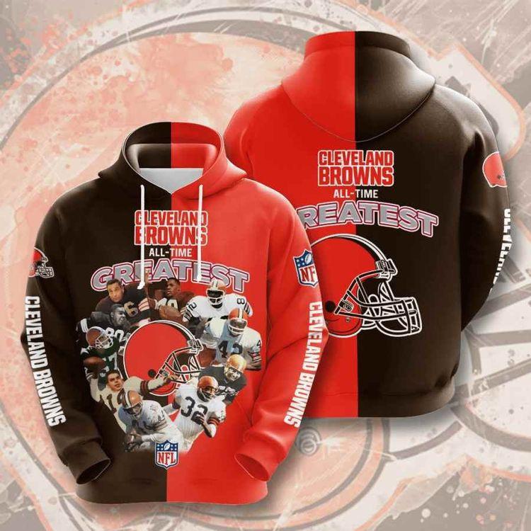Sports American Football Nfl Cleveland Browns Usa 1303 All Over Print Hoodie