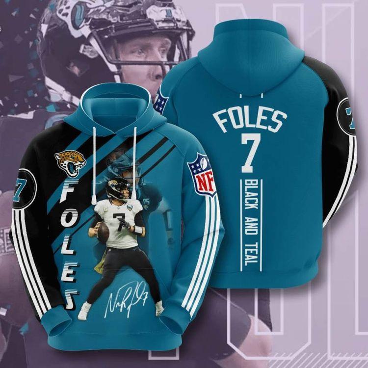Sports American Football Nfl Jacksonville Jaguars Nick Foles Usa 1064 3D Hoodie