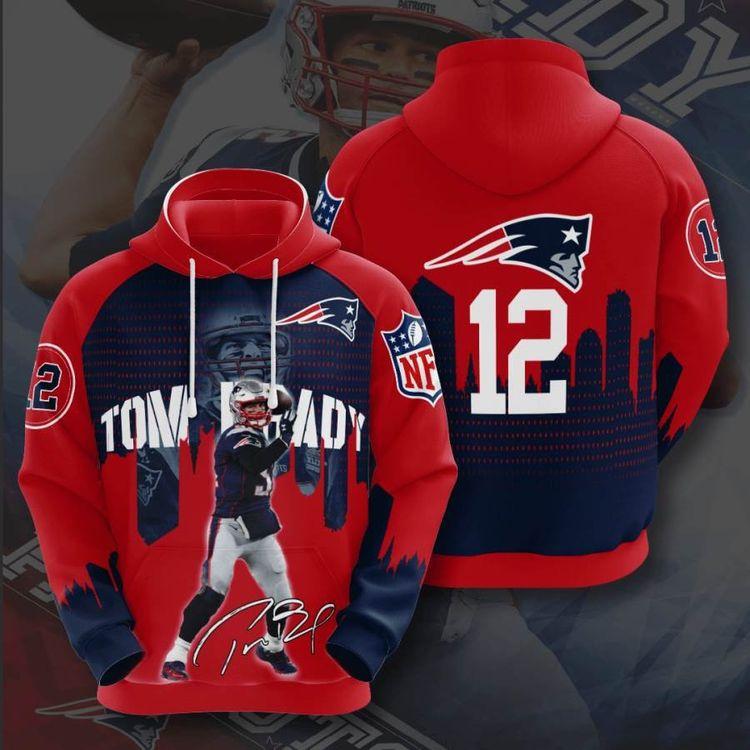 Sports American Football Nfl New England Patriots Tom Brady Usa 1247 V3 Ver 1 Limited 3D Hoodie