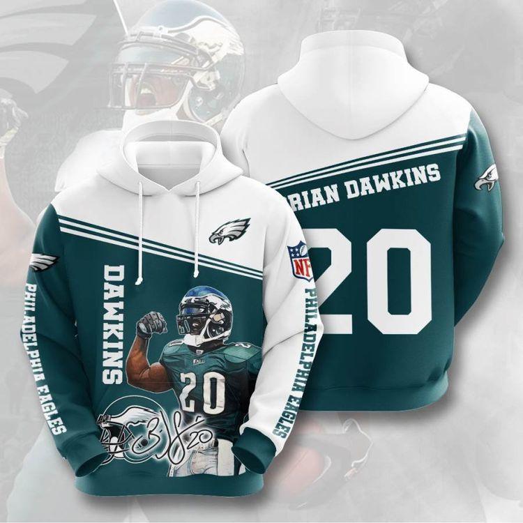Sports American Football Nfl Philadelphia Eagles Brian Dawkins Usa 881 Limited 3D Hoodie