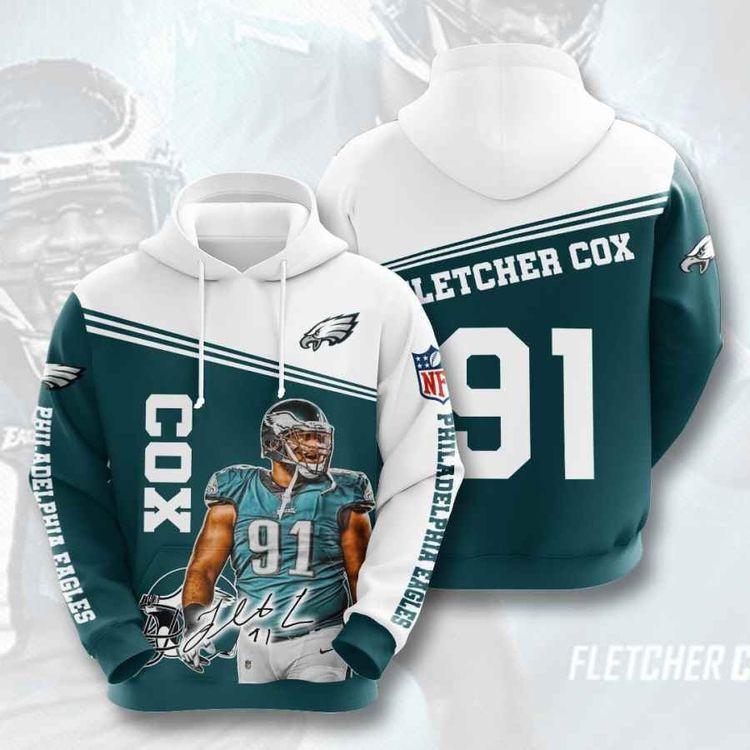Sports American Football Nfl Philadelphia Eagles Fletcher Cox Usa 882 Limited 3D Hoodie
