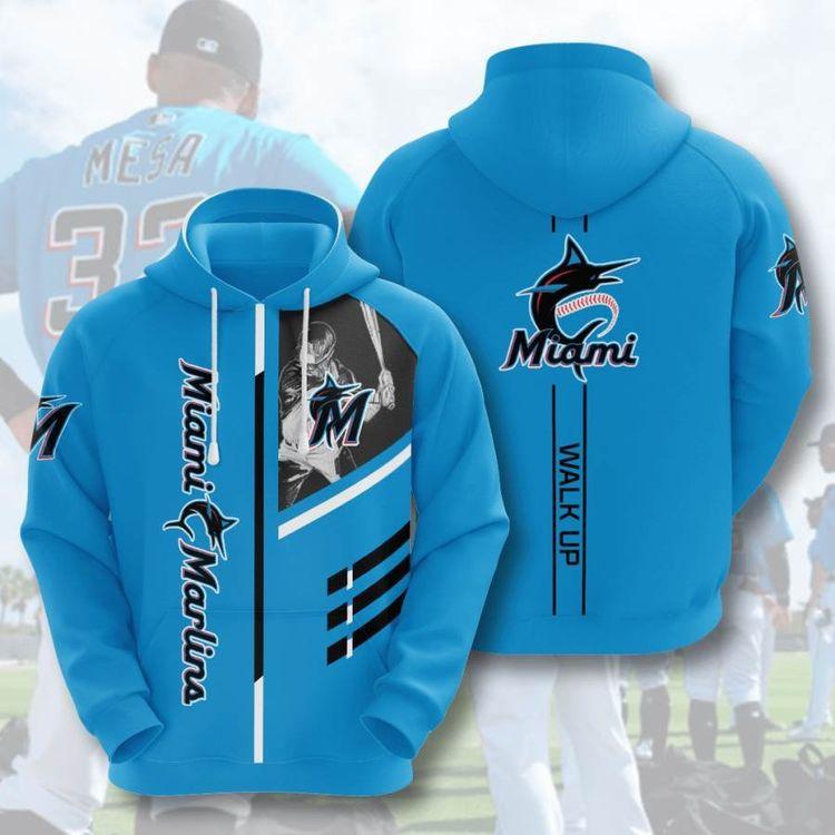 Sports Baseball Mlb Miami Marlins Usa 207 All Over Print Hoodie