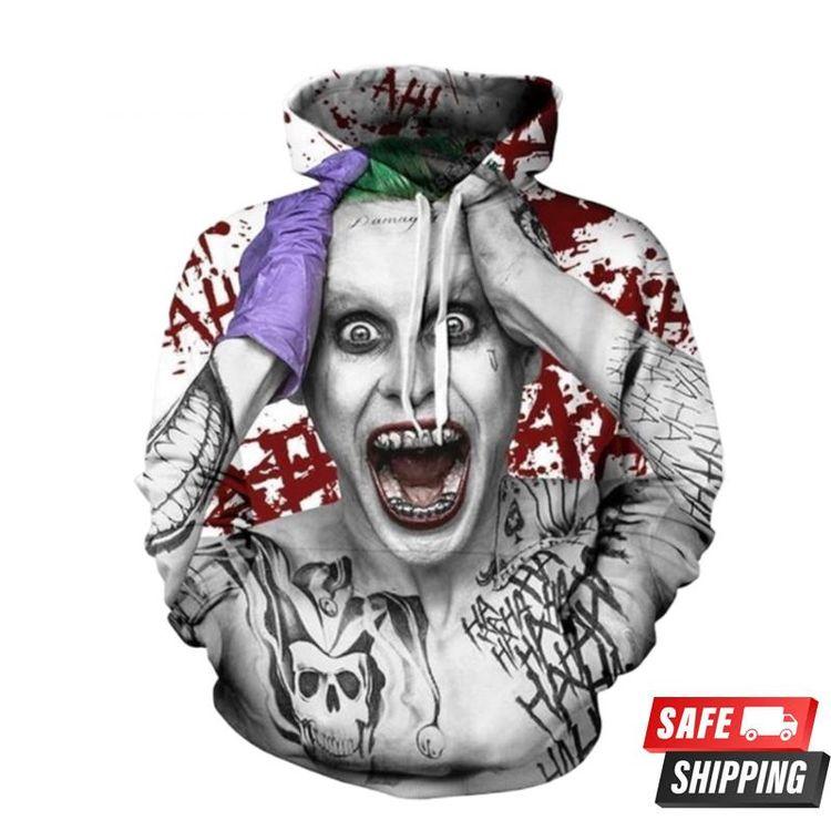 Suicide Squad Joker Men Brand Tracksuits Hooded Coat Funny Hoody Plus Size Zootop Bear 3D Hoodie