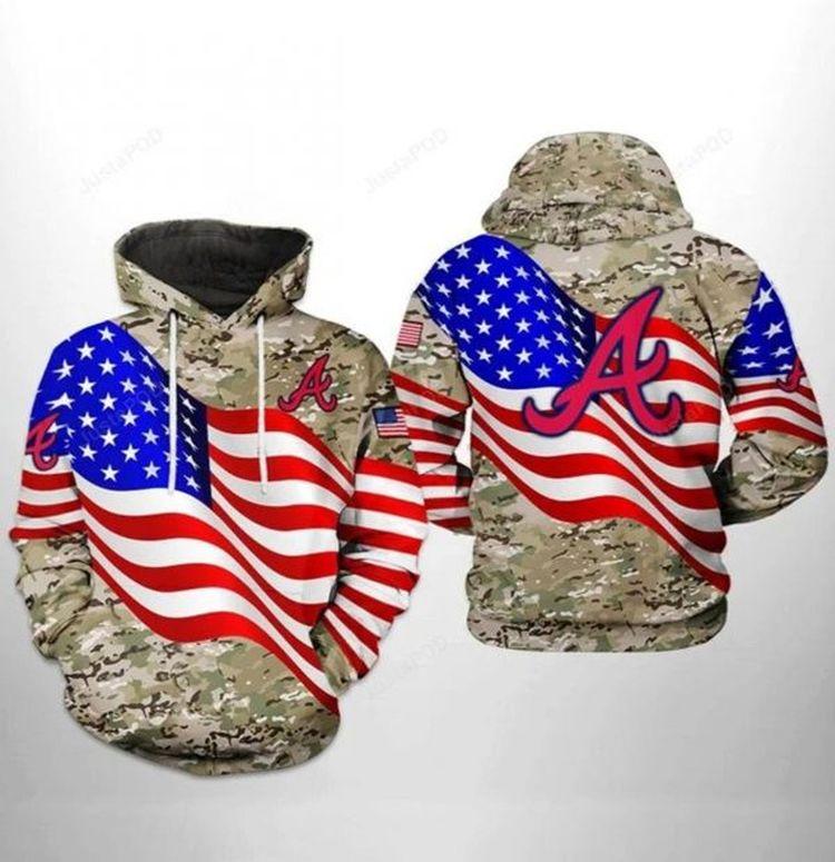 Team Atlanta Braves For Unisex 3d All Over Print Hoodie