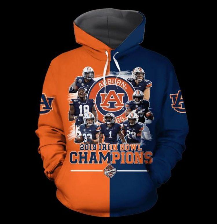Team Auburn Tigers Pullover Limited 3D Hoodie