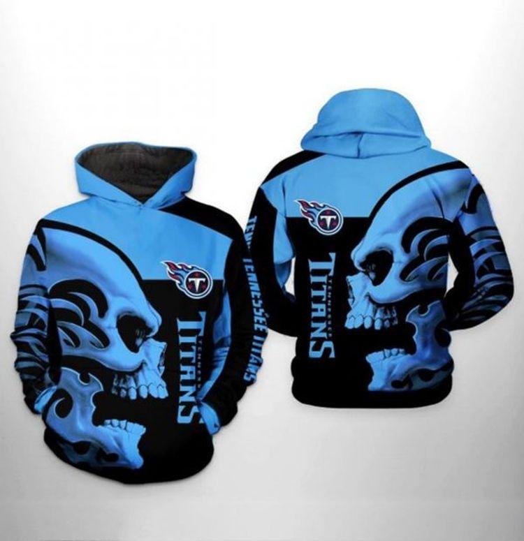 Tennessee Titans Nfl Skull 3d Printed All Over Print Hoodie
