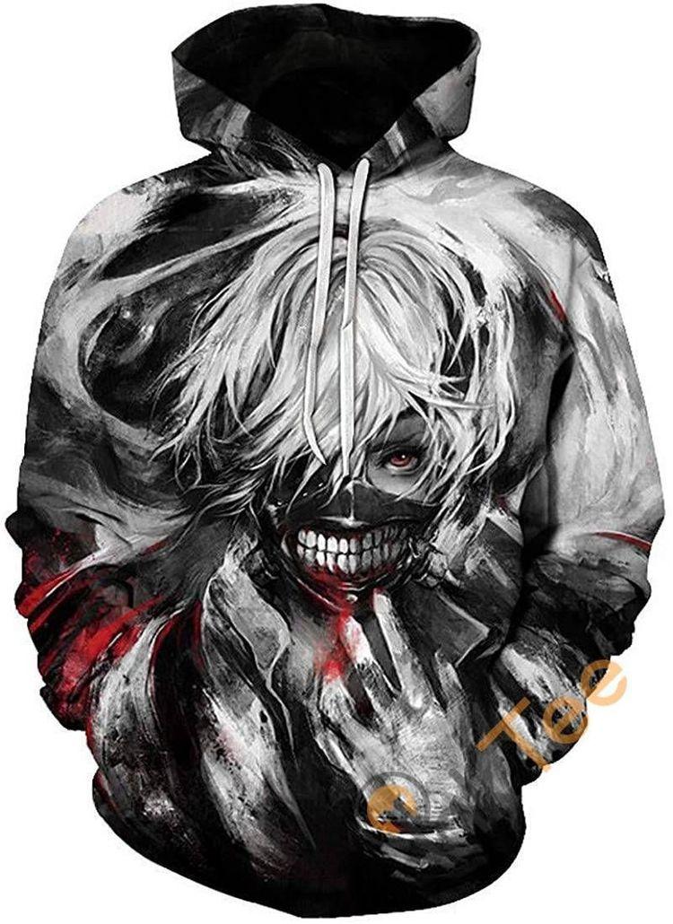 Tokyo Ghoul Print Pullover With Front Pocket Sku96 All Over Print Hoodie