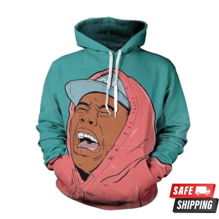 Tyler The Creator Crying And Pered Custom Tyler The Creator Crying Graphic 3D Hoodie