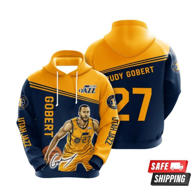 Utah Jazz Rudy Gobert All Over Print Hoodie