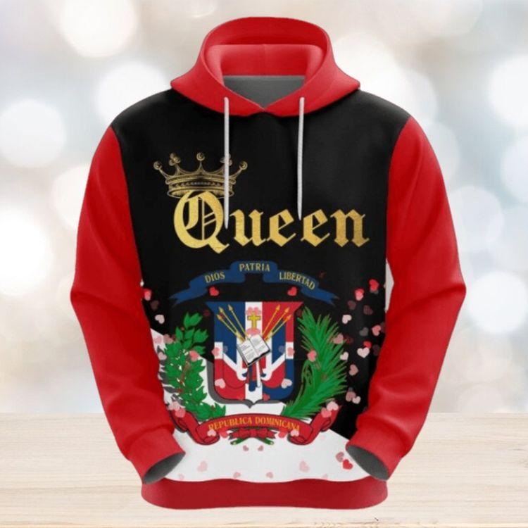 Valentines Day Dominicanepublic Queen Valentine 3D Hoodie