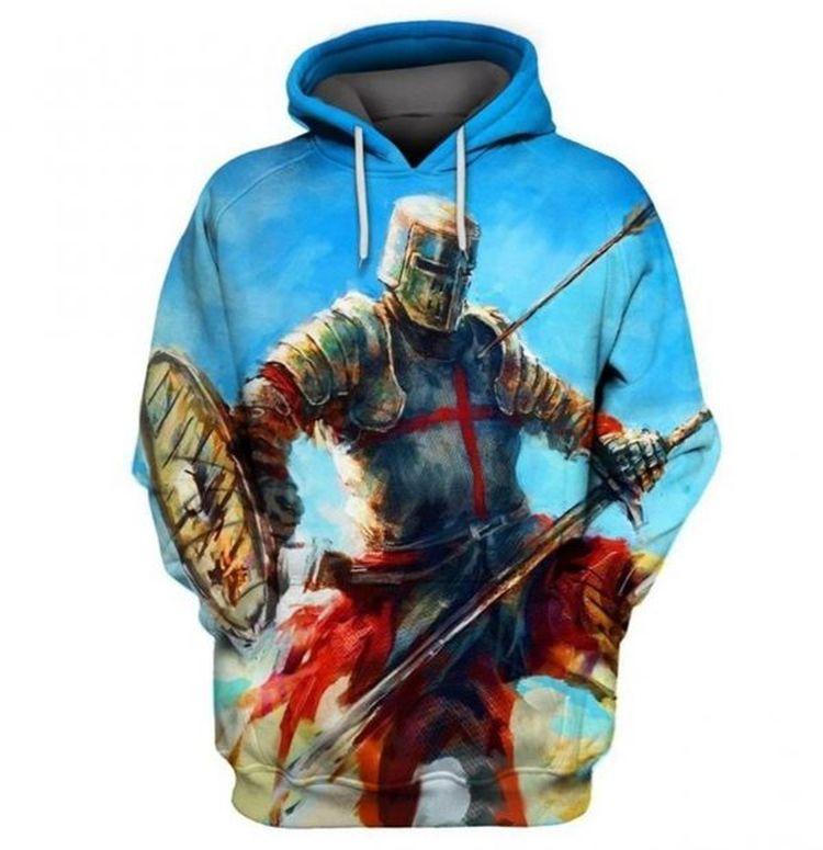 Viking Blue Unique 3d Printed Sublimation All Over Print Hoodie