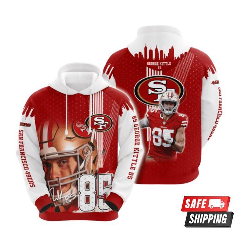 49ers George Kittle Ver 1 All Over Print Hoodie