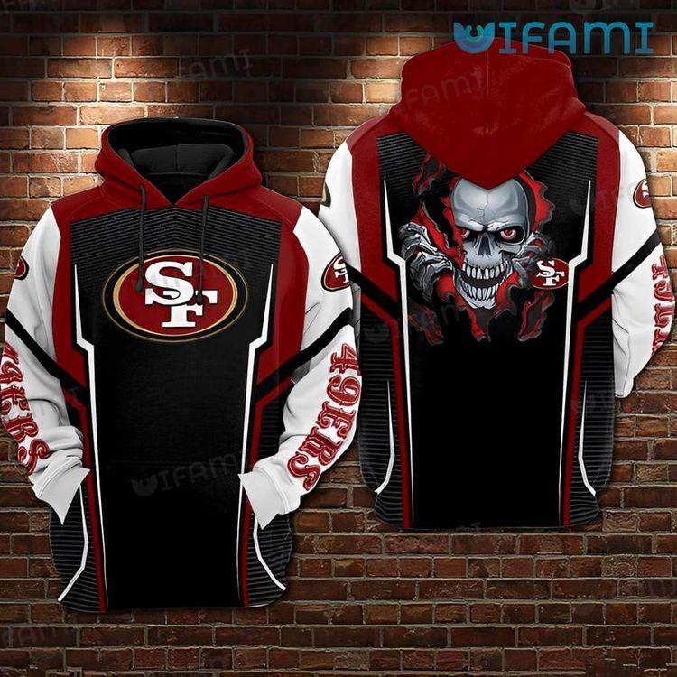 49ers Skull Tearing Out Back San Francisco 49ers Gift Ver 1 All Over Print Hoodie