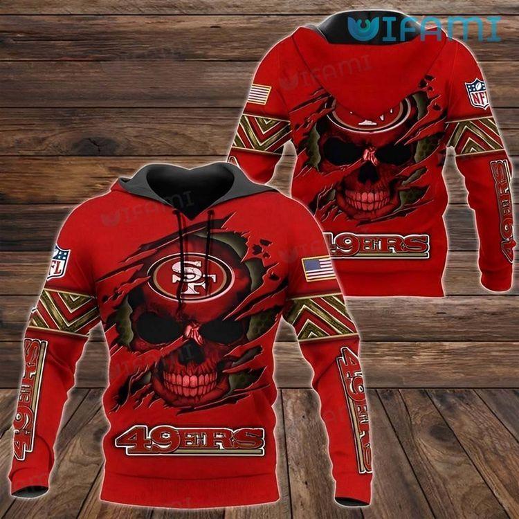 49ers Skull Tearing Skull San Francisco 49ers Gift Ver 1 3D Hoodie