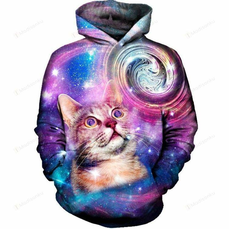 Amazed Cat 3d 3D Hoodie