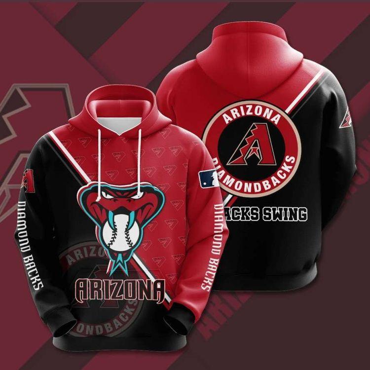 Arizona Diamondbacks No81 Custom Ver 1 All Over Print Hoodie