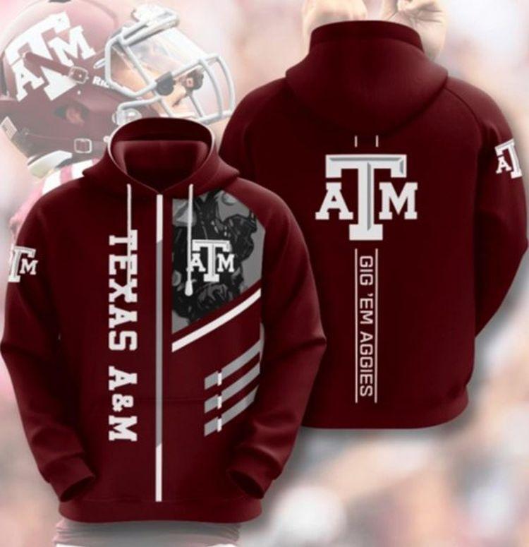 Atm Gig Em Aggies Limited 3D Hoodie