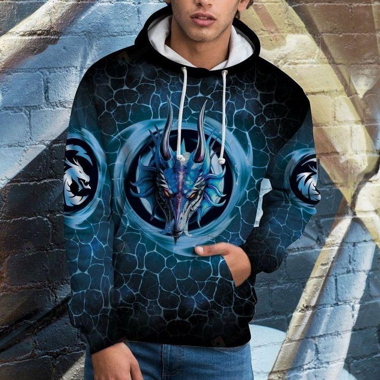 Awesome Blue Dragon 3d Limited 3D Hoodie