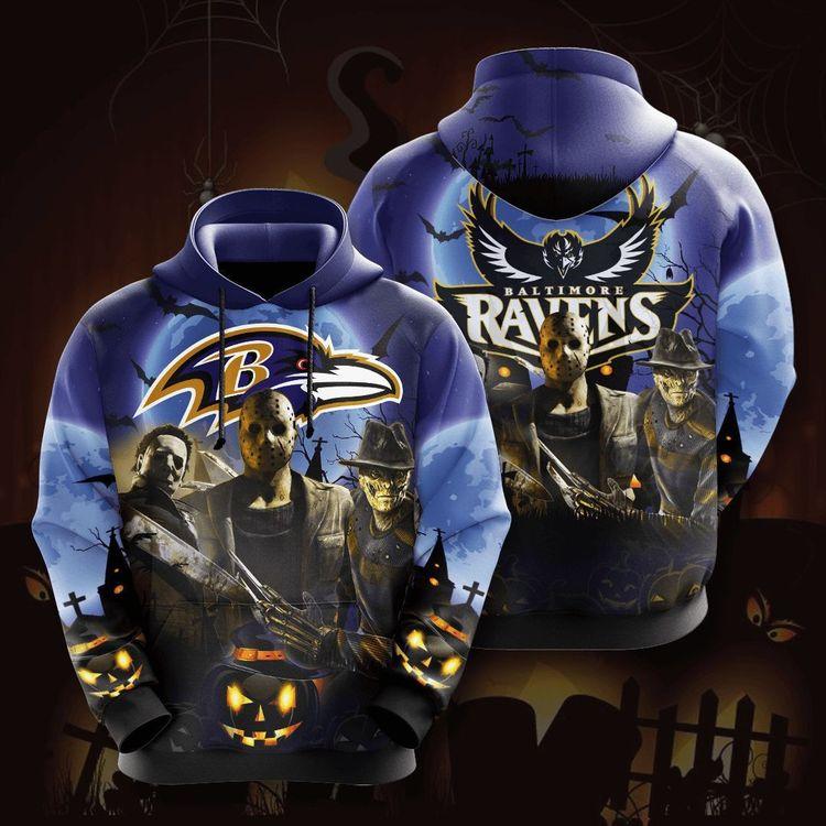 Baltimore Ravens No166 Custom All Over Print Hoodie