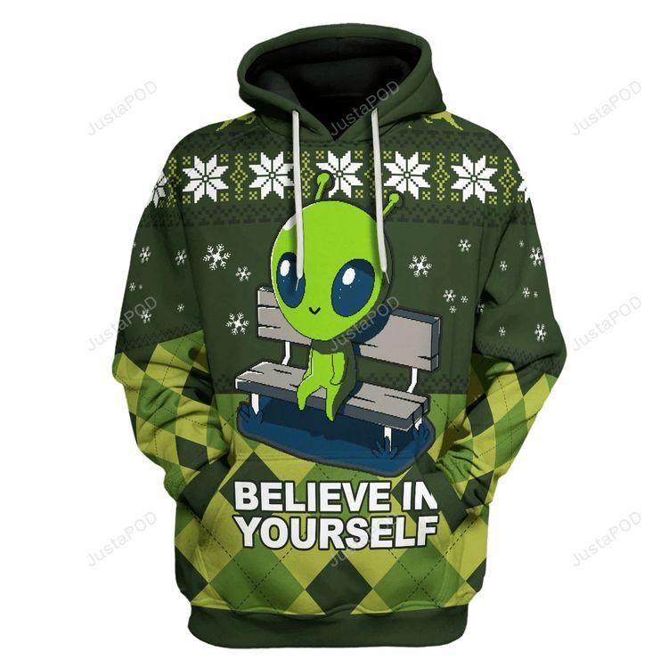 Believe In Yourself Alien 3d Limited 3D Hoodie