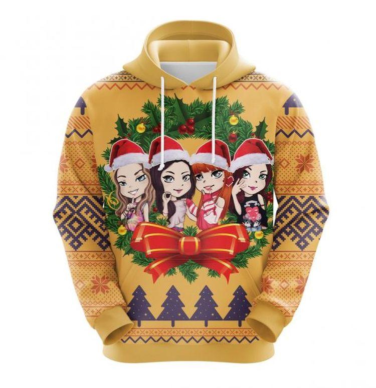 Black Pink 5 Christmas Cute Noel Mc Ugly All Over Print Hoodie