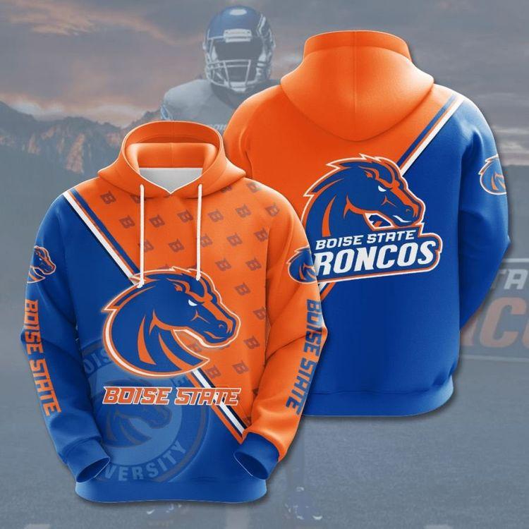 Boise State Broncos No211 Custom Ver 1 All Over Print Hoodie