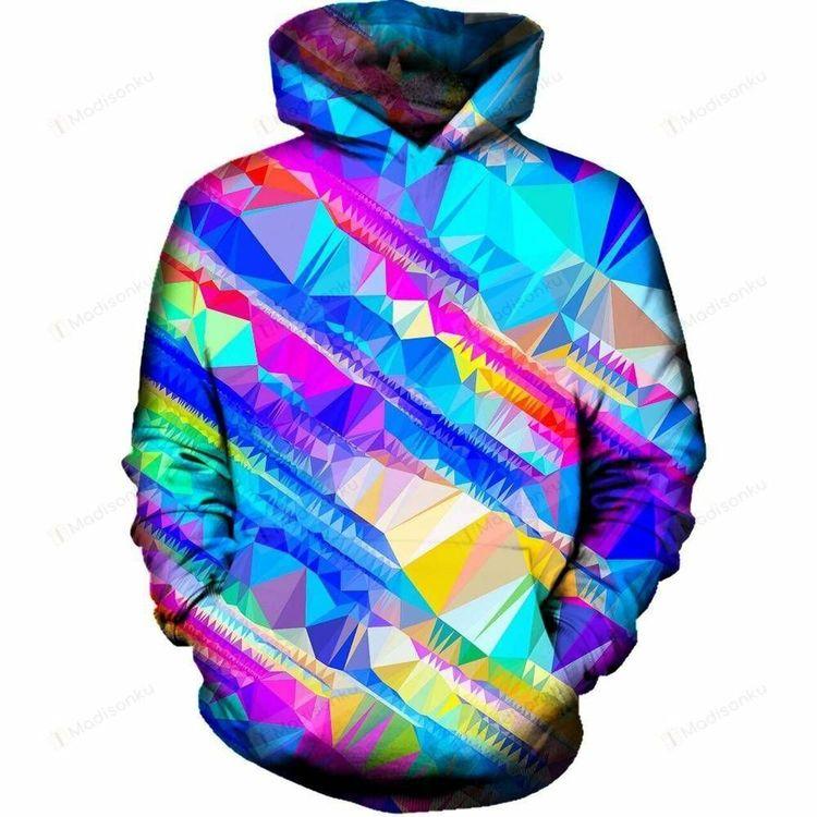 Bright Shapes 3d Ed All Over Print Hoodie