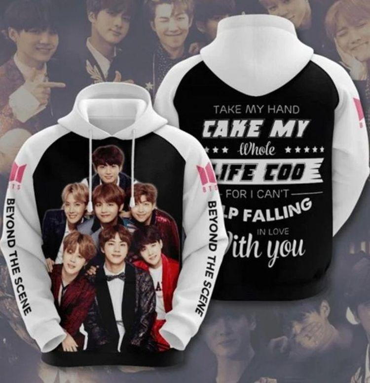 Bts Beyond The Scene Signature Design Gift For Fan Custom All Over Print Hoodie