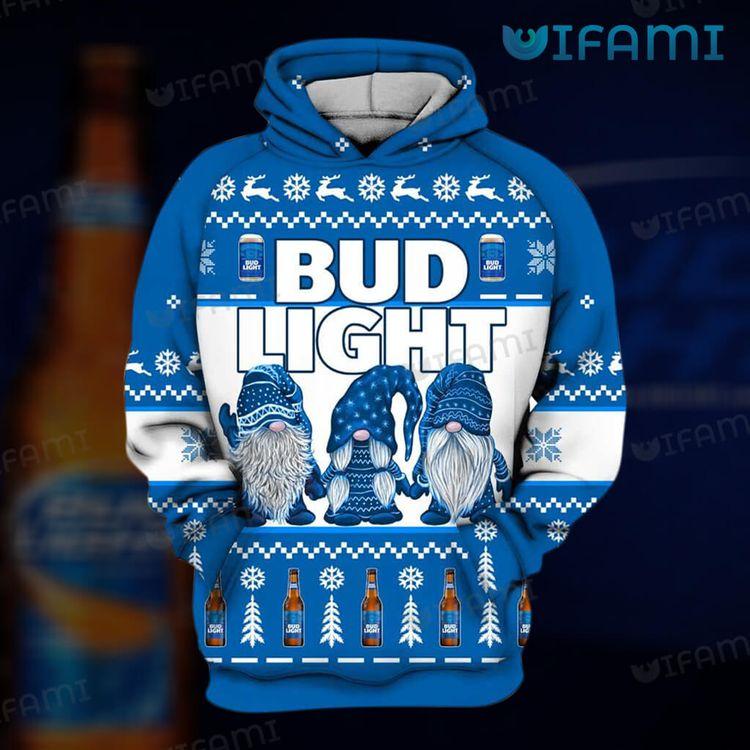 Bud Light Three Nordic Gnomes Beer Lovers Gift All Over Print Hoodie