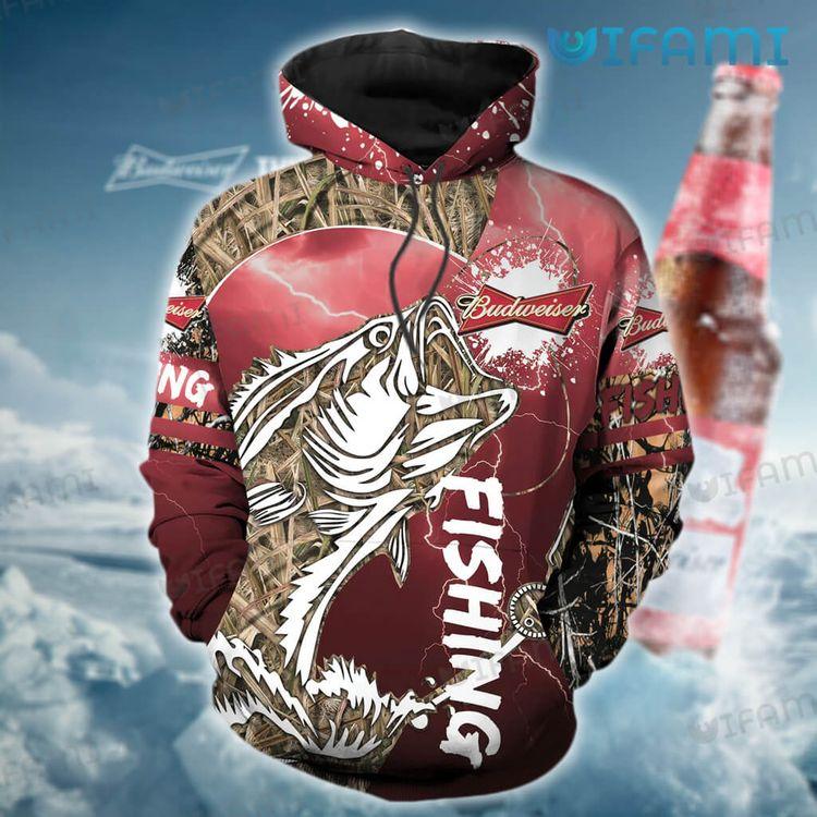 Budweiser Fishing Paint Splash Beer Lovers Gift Limited 3D Hoodie