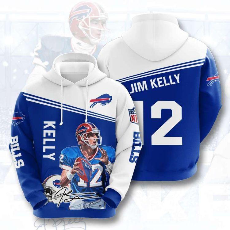 Buffalo Bills No255 Custom Limited 3D Hoodie