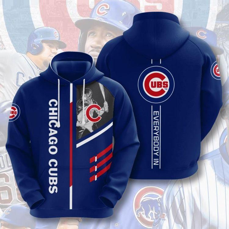 Chicago Cubs No349 Custom All Over Print Hoodie