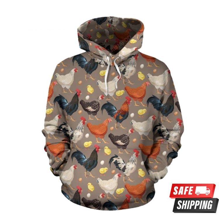 Chicken Evolution Pattern Limited 3D Hoodie