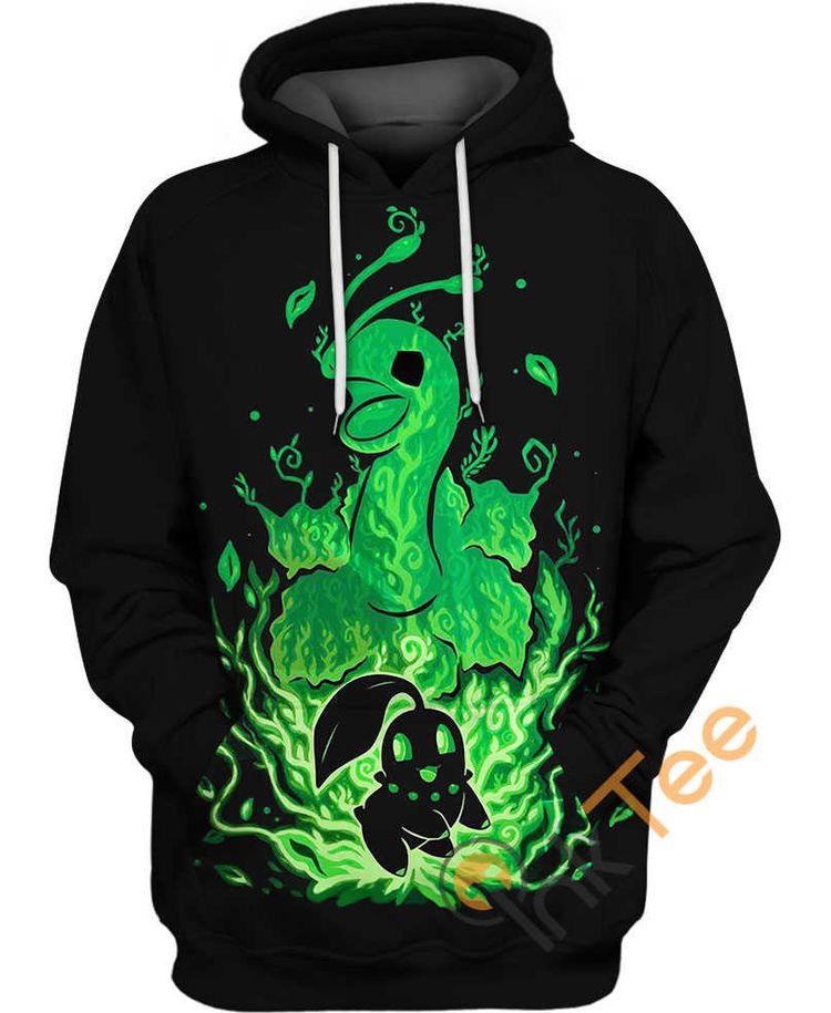 Chikorita And Meganium Pokemon Limited 3D Hoodie