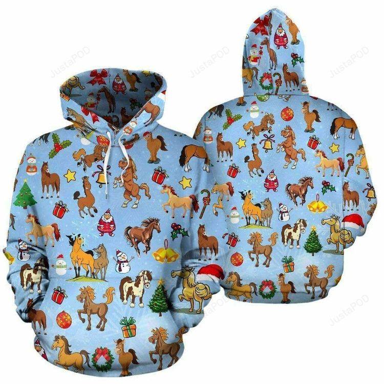 Christmas Horse All Over For Unisex 3d Limited 3D Hoodie