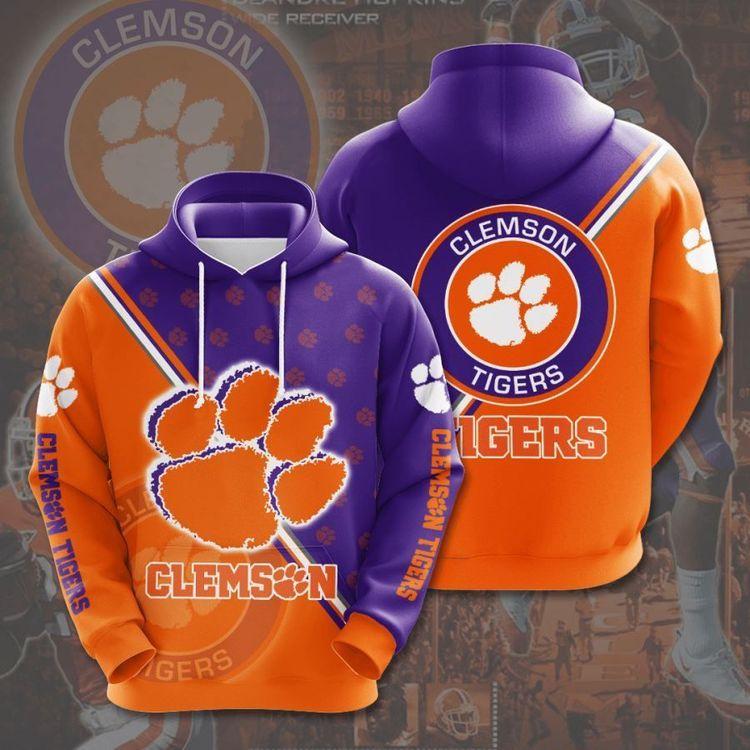 Clemson Tigers No435 Custom 3D Hoodie