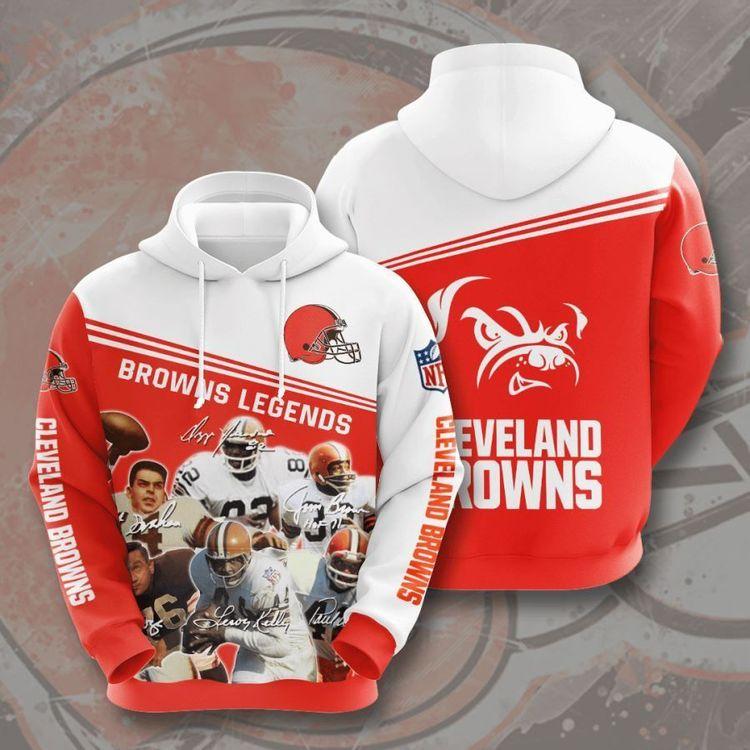 Cleveland Browns No446 Custom 3D Hoodie