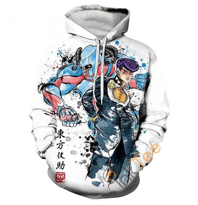 Cosplay Jojos Bizarre Adventure Print Pullover With Front Pocket Sku119 All Over Print Hoodie