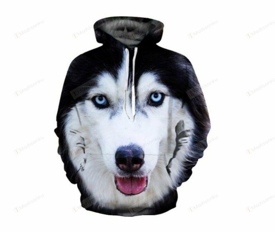 Creative Colorful Wild Wolf Husky 3d 3D Hoodie