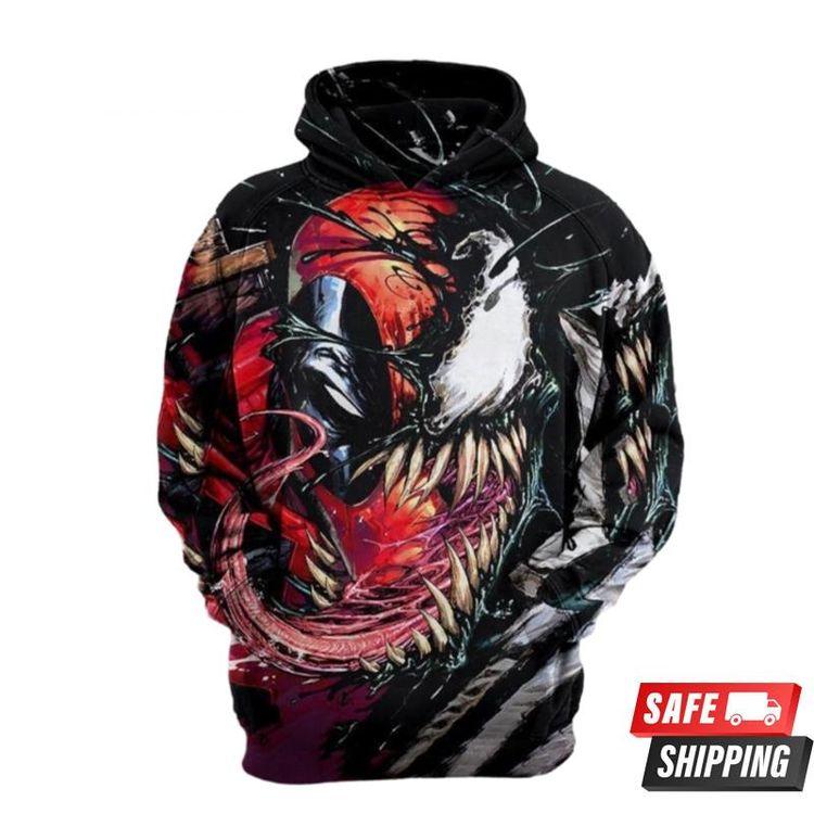 Deadpool X Venom 3D Hoodie
