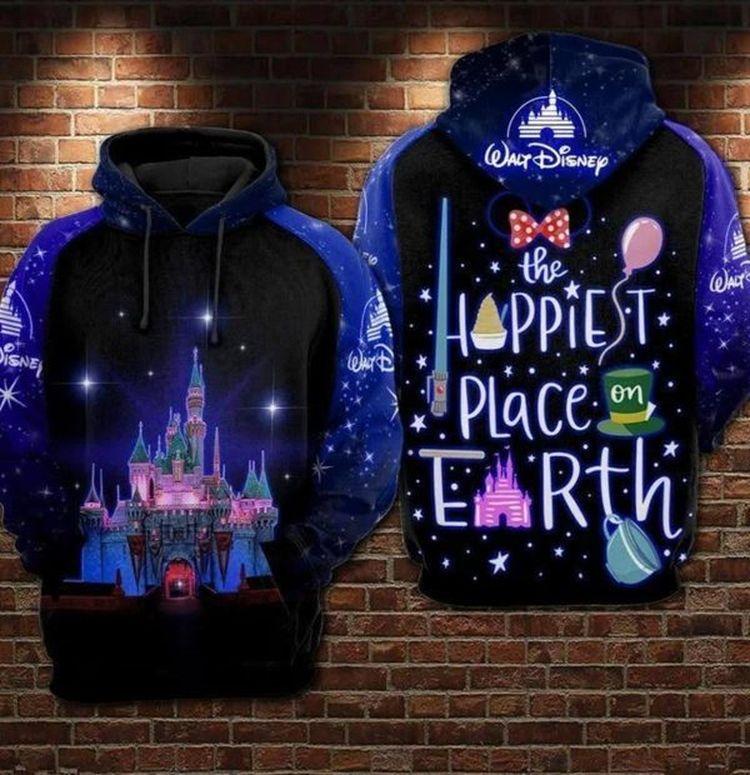 Disney Sweater The Happiest Place On Earth Over Print Limited 3D Hoodie
